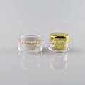 Empaquetado de acrílico del tarro 5g poner crema cosmético personal del cuidado de piel del oro con el casquillo del oro